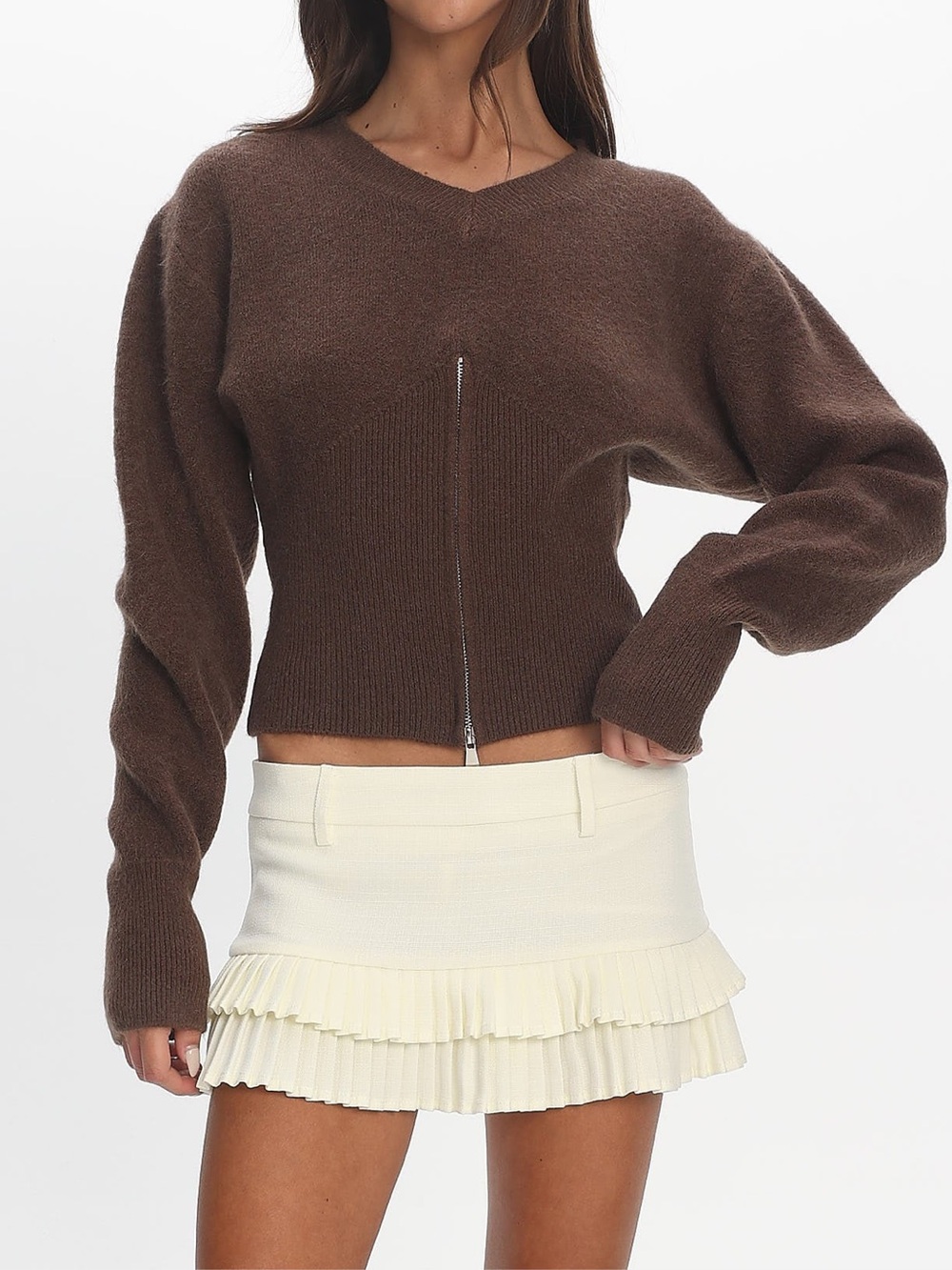 Lioness Double Ruffle Mini Skort in Soft Yellow